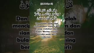 Surat Al Anbiya 33: Siang Dan Malam - Matahari dan Bulan | Petikan Ayat Al Quran #shorts