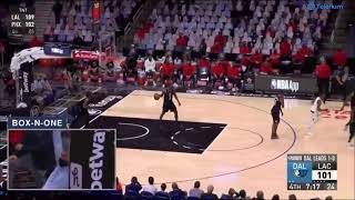 Kristaps Porzingis bounces in ridiculous three-pointer and all Kawhi Leonard could do was chuckle