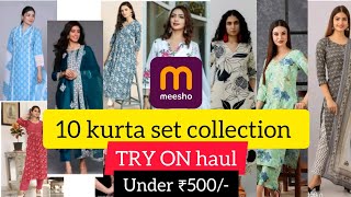 10 meesho "huge" kurta set try on video ‼️ huge meesho kurta set collection 🎀  meesho shopping 🛍