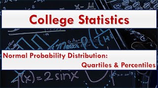 Normal Probability Distribution Involving Quartiles and Percentiles