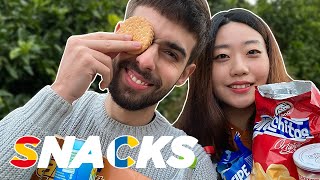 COREANA PRUEBA SNACKS CANARIOS/ESPAÑOLES POR PRIMERA VEZ