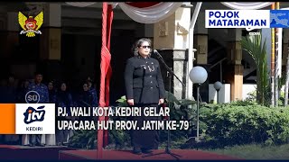 KEDIRI - Pj. Wali Kota Kediri Gelar Upacara HUT Prov  Jatim Ke 79