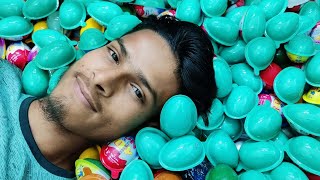 200 Yummy Kinder Surprise Egg Toys Opening - A Lot Of Kinder Joy Chocolate ASMR