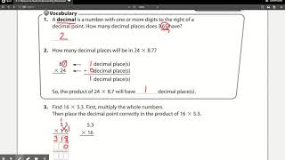 Multiply Decimals by Whole Numbers