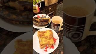 A fine breakfast | bread omlette | sunday special #shorts #youtubeshorts #breakfast #trending #love