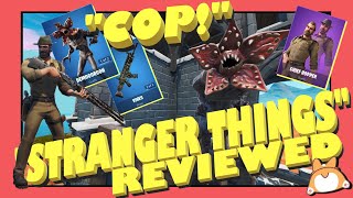 STRANGER THINGS Skins in FORTNITE *NEW* DEMOGORGON + CHIEF HOPPER + VINES Wrap : Reaction & Review