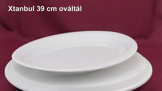 X-TANBUL Ováltál 39cm, fehér porcelán