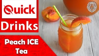 كيفية عمل شاي مثلج بطعم الخوخ في 4 دقائق -How to make Peach ICE Tea in 4minutes