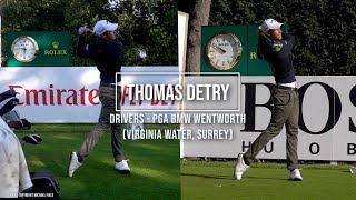 Thomas Detry Golf Swing Driver (FO & Front), BMW PGA Wentworth, Surrey, September 2019.