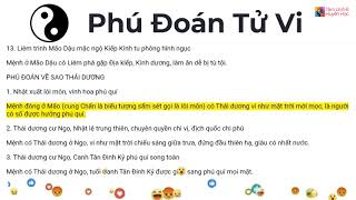 PHÚ ĐOÁN TỬ VI - TRUNG CHÂU PHÁI