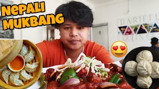 Pork Momo, Shyaphale, Tingmo, Thai Chilli Chicken Eating, Nepali Mukbang, Darjeeling Vibes