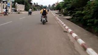 Riding Motorbikes in Savannakhet