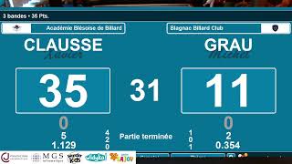 3 Bandes D2 - 1/2 finale - CLAUSSE (Blois) vs GRAU (Blagnac)