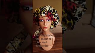 How to make a reversible hair bonnet #fashion #sewing #shorts #viral video