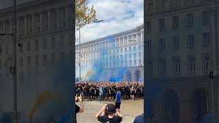 Levski Sofia ultras on the way to derby 🏟️💥 #levskicska #levskisofia #levskiultras #sofia #derby