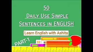 Learn English with me!!Simple sentences in English!!English for Beginners #englishlearningvideo