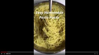 Easy Homemade Pesto Pasta 🌱#pastalovers #foodie  #pesto #tasty #easy#pasta#pesto#recipe #shorts