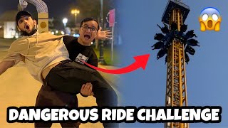 We did dangerous⚠️ride challenge😱jiski parchi nikli wo gaya😅Sab dar rahy😂