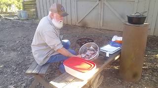 ROCKET STOVE,  FRIED CATFISH