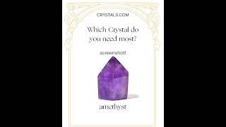 Screenshot, and that is the crystal that is meant for you 🥰 comment below to share yours #crystalsdo