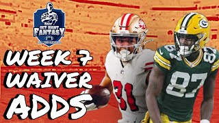 Week 7 Top Waiver Wire Adds | *LIVE* Q&A