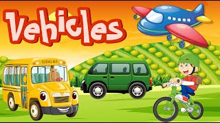 Learn Vehicles for Kids | Cars & Trucks for Kids w Police Car and Fire Truck | Street Vehicles