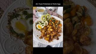 Air-Fryer Potatoes with Pesto Egg and Veggie