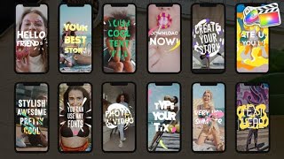 Top Apple Motion Projects: Instagram Text Stories | FCPX