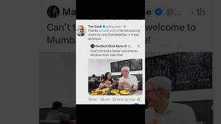 Tim Cook enjoying India 🇮🇳 #india #mumbai #timcook #apple #food #entrepreneur#business #short #viral