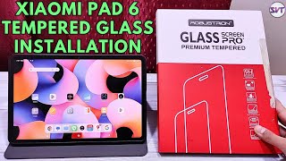 Xiaomi Pad 6 Tempered Glass By Robustrion | Unboxing & Installation | How to Apply On Tablet at Home