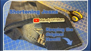 Sewing Jeans With the Original Hem - How to Hem Pants - How to Hem Jeans