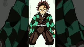 Demon Slayer: Kimetsu no yaiba | Tanjiro Kamado | Digital art | ibispaintx | shorts