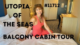 UTOPIA OF THE SEAS CRUISE SHIP, ROYAL CARIBBEAN - BALCONY CABIN #11712 ROOM TOUR & INSIDE LOOK