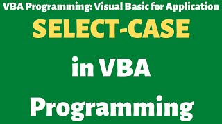 SELECT - CASE in VBA | Excel VBA | Visual Basic for Application