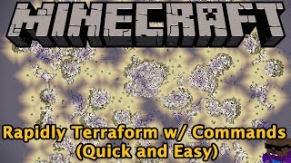 Terraforming in Minecraft using ONLY Commands - Minecraft Tutorial