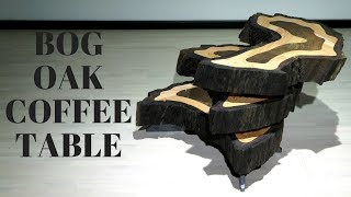 Bog oak coffee table (robot project)