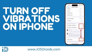 How to Turn Off Vibrations on iPhone/iPad?