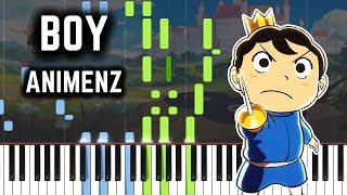 [Animenz] BOY (King Gnu) - Ousama Ranking OP1 - Piano Tutorial || Synthesia