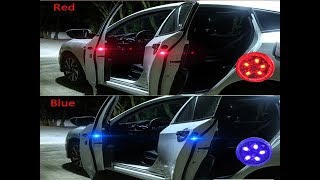 1 pair Wireless Magnetic LED Car Door Opening Warning Light Bulb Strobe