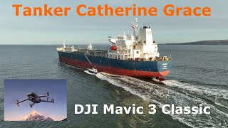 DJI Mavic 3 Classic - 182m Tanker CATHERINE CRACE Sailing At Low Tide | DJI RC Signal Issues