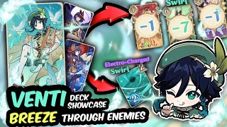 This Deck STORMS THROUGH Enemy Decks! Venti Electro-Charged Deck! Genshin TCG Showcase