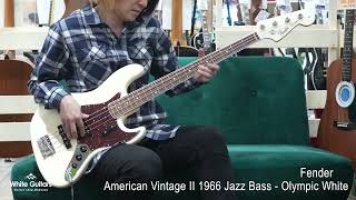 White Guitars - Fender/American Vintage II 1966 Jazz Bass - Olympic White