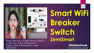 Smart breaker Switch for DIY Home Automation Projects India, Hindi | ZemiSmart | Works like Sonoff