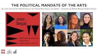 The Political Mandate of the Arts with Joes Segal