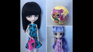 Barbie Sanrio Care Bears clothes haul + Pullip Blythe try on LOL surprise confetti unboxing