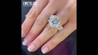 11ct Cushion Cut Diamond Engagement Ring