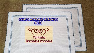 *224* CANTO MITRADO BORDADO COM PONTO RETO DUPLO *VERSÃO DESTRO* Tathinha Bordados Variados