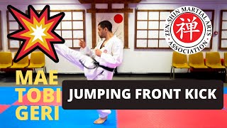 How to do a Jump Front Kick - Mae Tobi Geri - Shotokan Karate