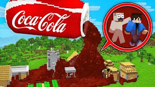 COCA COLA ÁRVÍZ vs DANI ÉS KIIS FALU A MINECRAFTBAN!