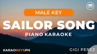 Sailor Song - Gigi Perez (Male/Lower Key - Piano Karaoke)